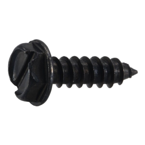Midwest Fastener Sheet Metal Screw, #10 x 3/4 in, Black Oxide Steel Flange Hex Head Slotted Drive, 15 PK 39573 - main
